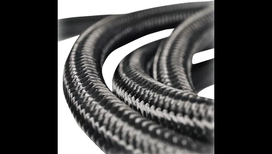 Jagg 21-JLWN06-10 Black Fiber Braided 10' Hose 4 Harley