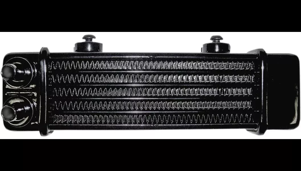 Jagg 3100 Universal 6-Row Gloss Black Oil Cooler 4 Harley