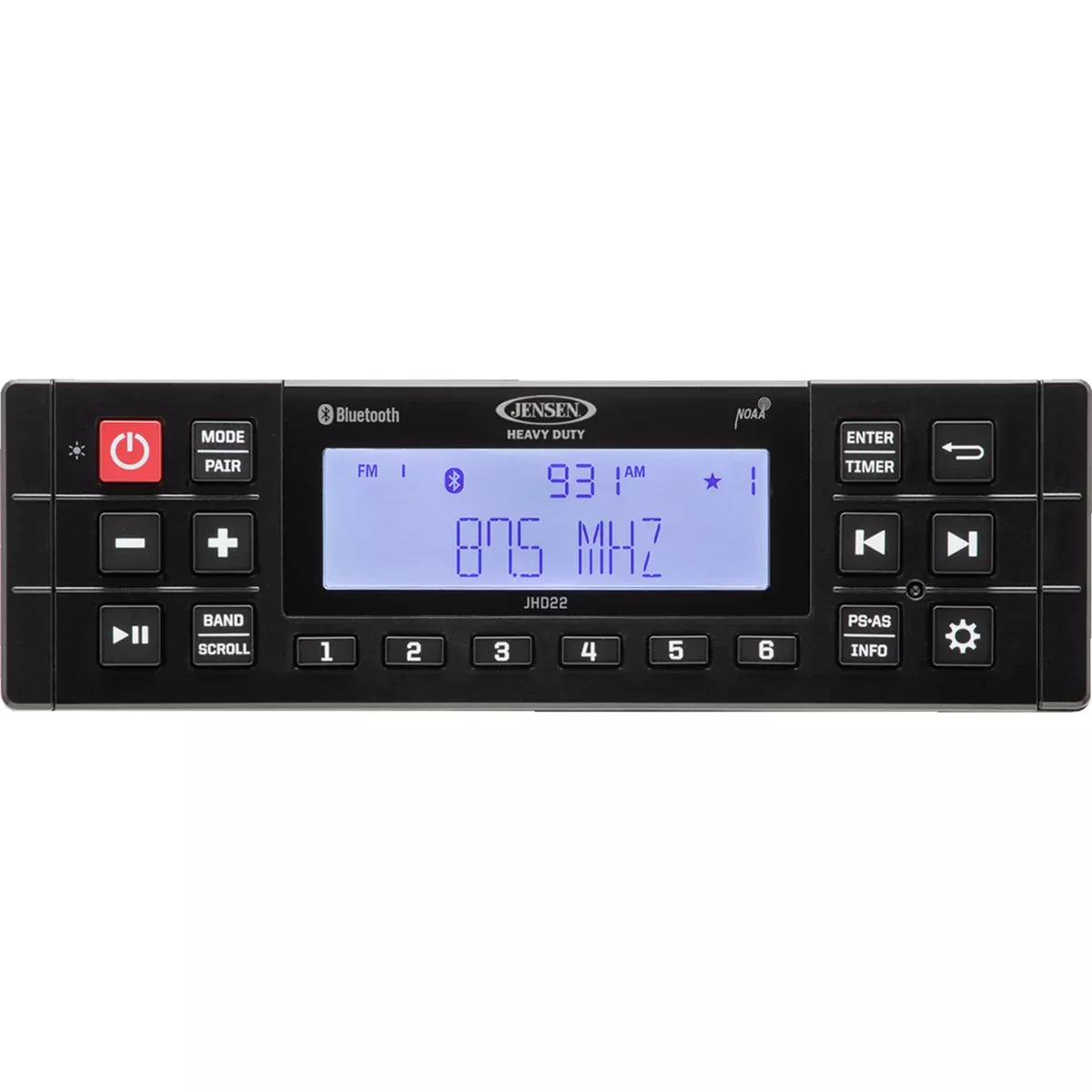 JENSEN 4401-0277 JHD22B Heavy Duty Bluetooth Stereo Bluetooth Stereo