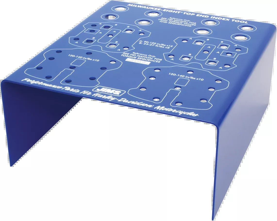 Jims Blue Complete M8 Top End Hardware Bolt Organizer Tray Stand for Harley