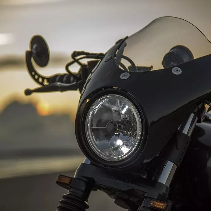 Joker Machine 3 1/4" Bar End Mirror Stem C for Indian Scout Bobber (Choose Chrome or Black)