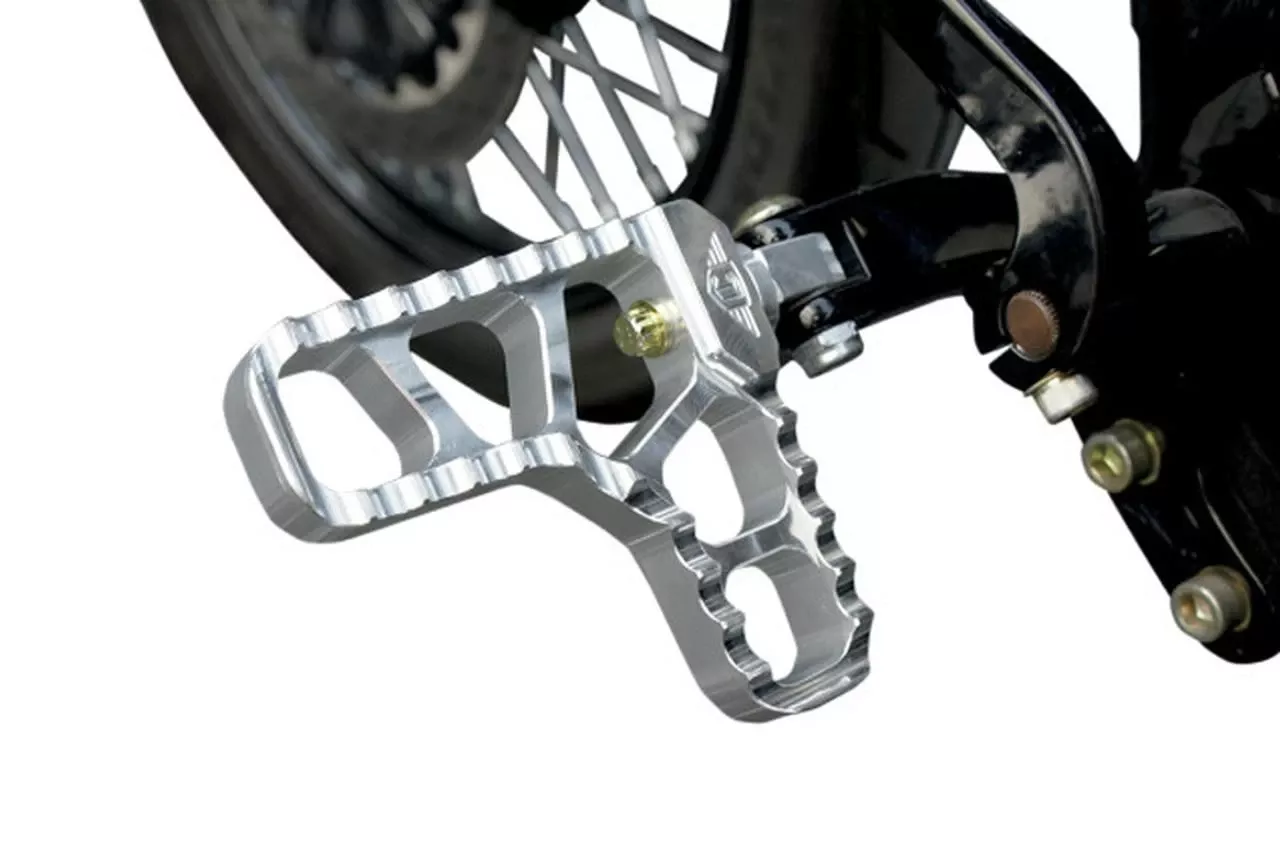 Joker Machine Adjustable Heel Footpegsfor H-D Models -Clear Anodized Finish