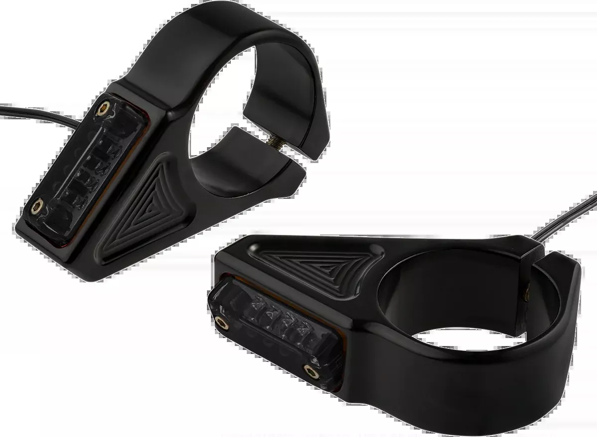 Joker Machine Black Front 41mm Fork Turn Signals 1984-2006 Harley Softail Models