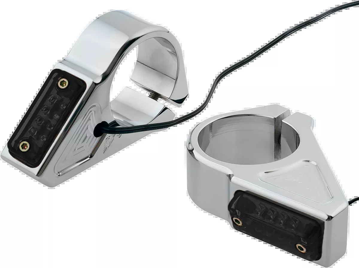 Joker Machine Chrome Front Fork Turn Signals 1984-2006 Harley Softail Models