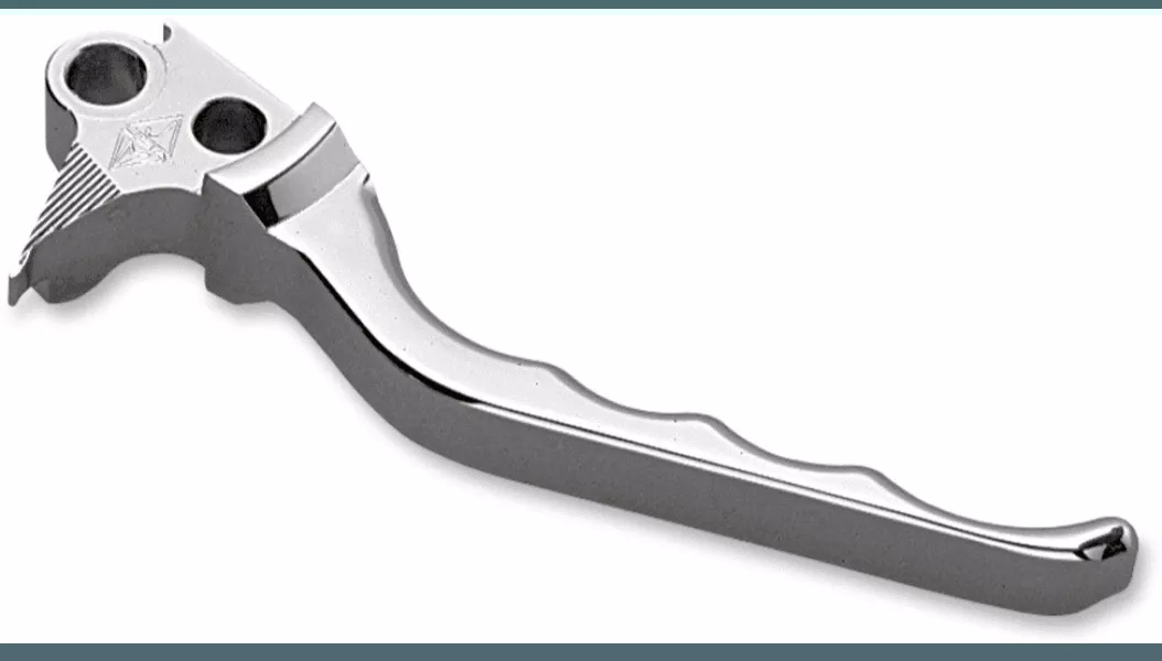 Joker Machine Grooved Billet Aluminum Brake Lever for '96-17 Harley Davidson Models - Chrome