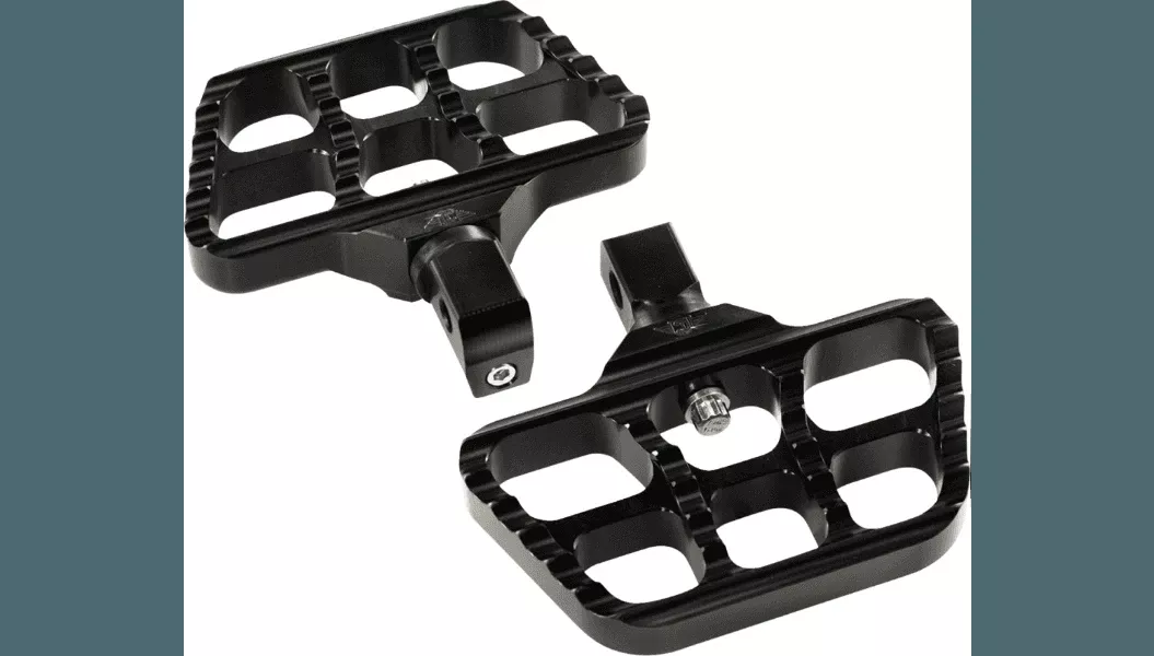 Joker Machine Mini Serrated Passenger Floorboards for '15-24 Indian Scout/Scout Bobber - Black