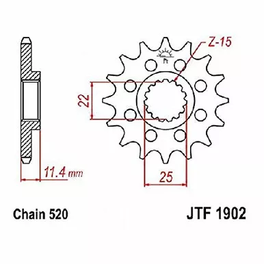 Jt Jt Sprkt Front 13T - JTF1902.13