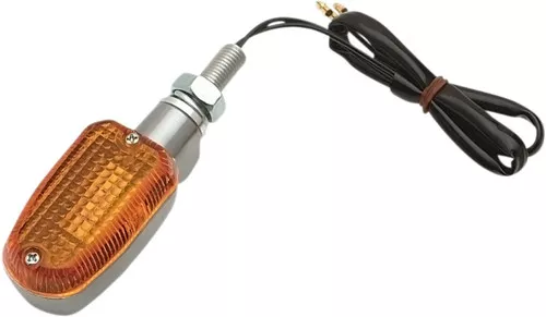 K&S Aluminum Body Marker Lights Oblong Polished Finish Amber (25-8301)