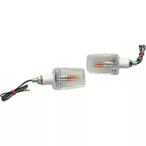 K&S Universal Mini Stalk Marker Lights White w/Clear Lens (25-8111)