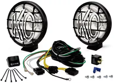 KC HiLiTES 450 Apollo Pro 5" 55w Spot Beam Light with Stone Guard Pair