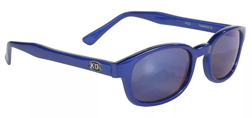 KD’s Original 1 Pair Blue Ice Blue Mirror Lens Old School Biker Sunglasses 20122