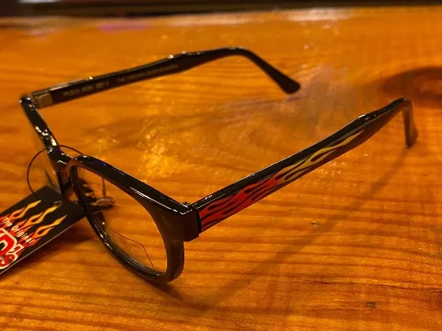 KD’s Original 1 Pair Flame Clear Lens Old School Biker Sunglasses 3015