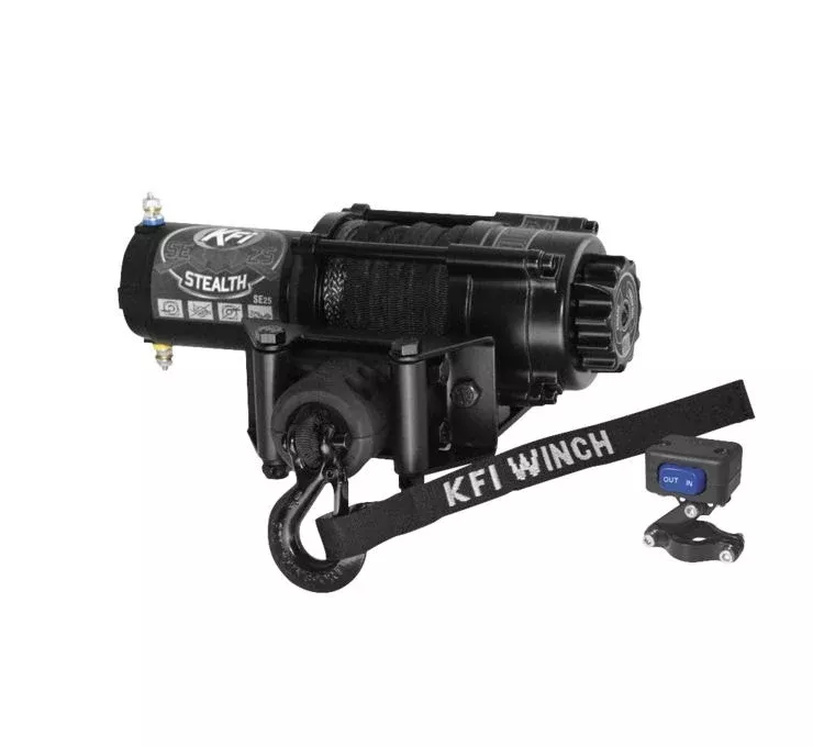 KFI SE25 Black 2500lbs Stealth Series Aluminum Winch ATV UTV Off-Road