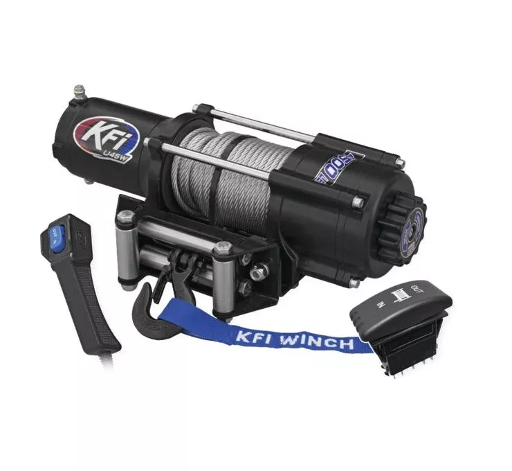 KFI U45w-R2 4500lbs Wide Aluminum Winch w/ Dash Switch & Remote UTV Off-Road