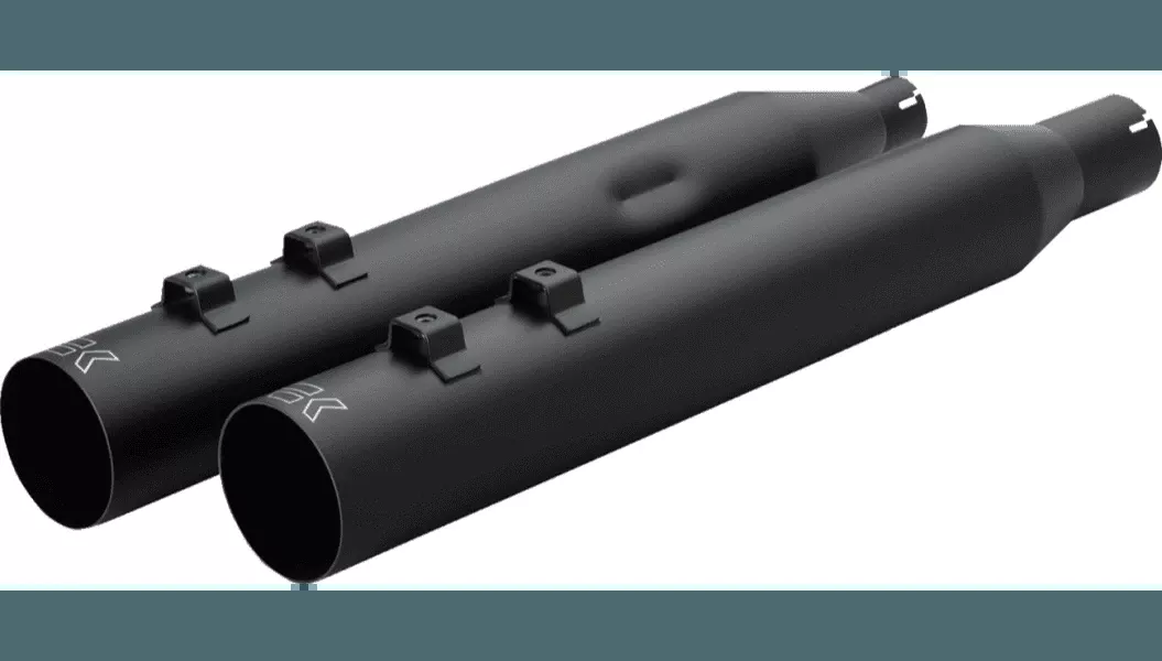 Khrome Werks 4.0 HP-Plus Slip On Mufflers for '17-Up Harley Davidson Touring Models (Select Finish) Straight Cut
