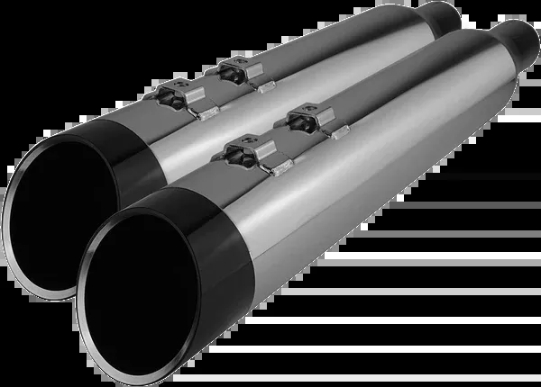 Khrome Werks 4-1/2″ HP-Plus Slip-On Mufflers – Chrome With Edge – Touring
