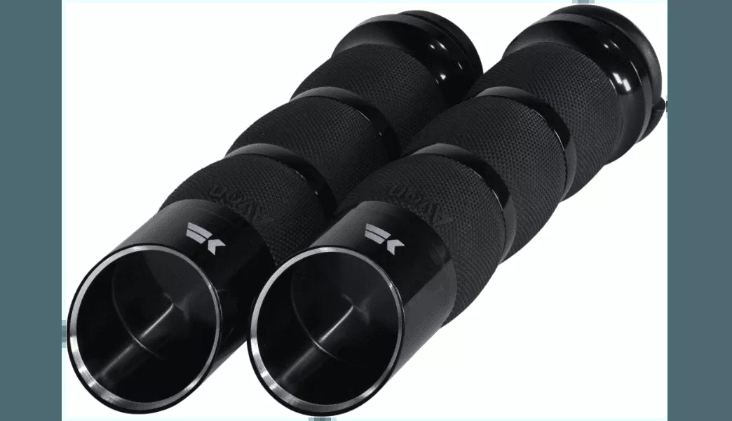 Khrome Werks Edge Custom Air Cushion Grips for ’08-23 TBW Harley Davidson Models – Black (Click for Fitment)