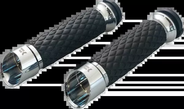 Khrome Werks Edge Grips - Custom Contour - Diamond - Chrome