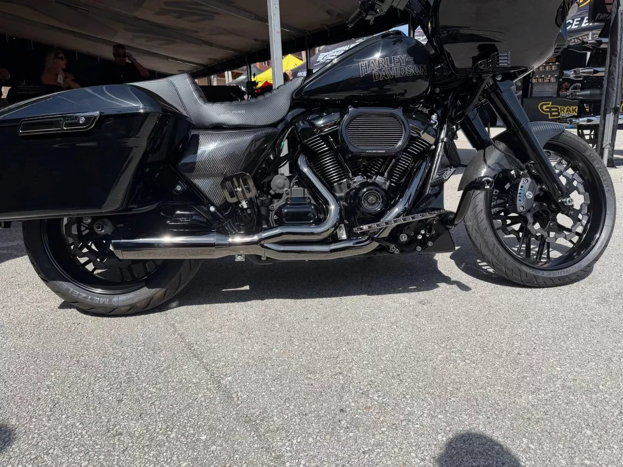 Khrome Werks Mid Length 2-into-1 Exhaust System for '17-Up Harley Davidson Touring Models (Select Finish)