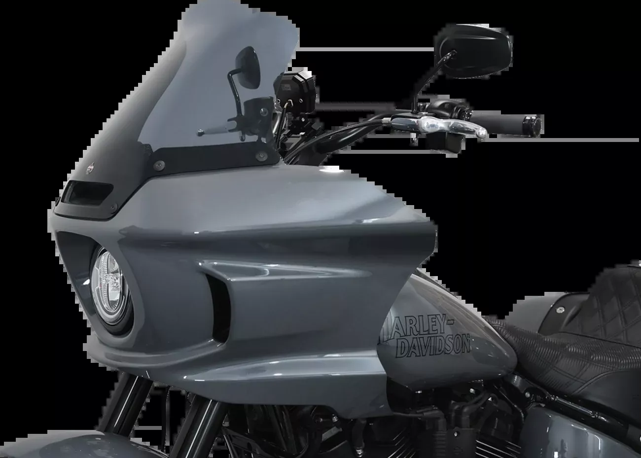Klock Werks 10" Flare Dark Smoke Windshield for 2022-2026 Harley Softail FXLRST