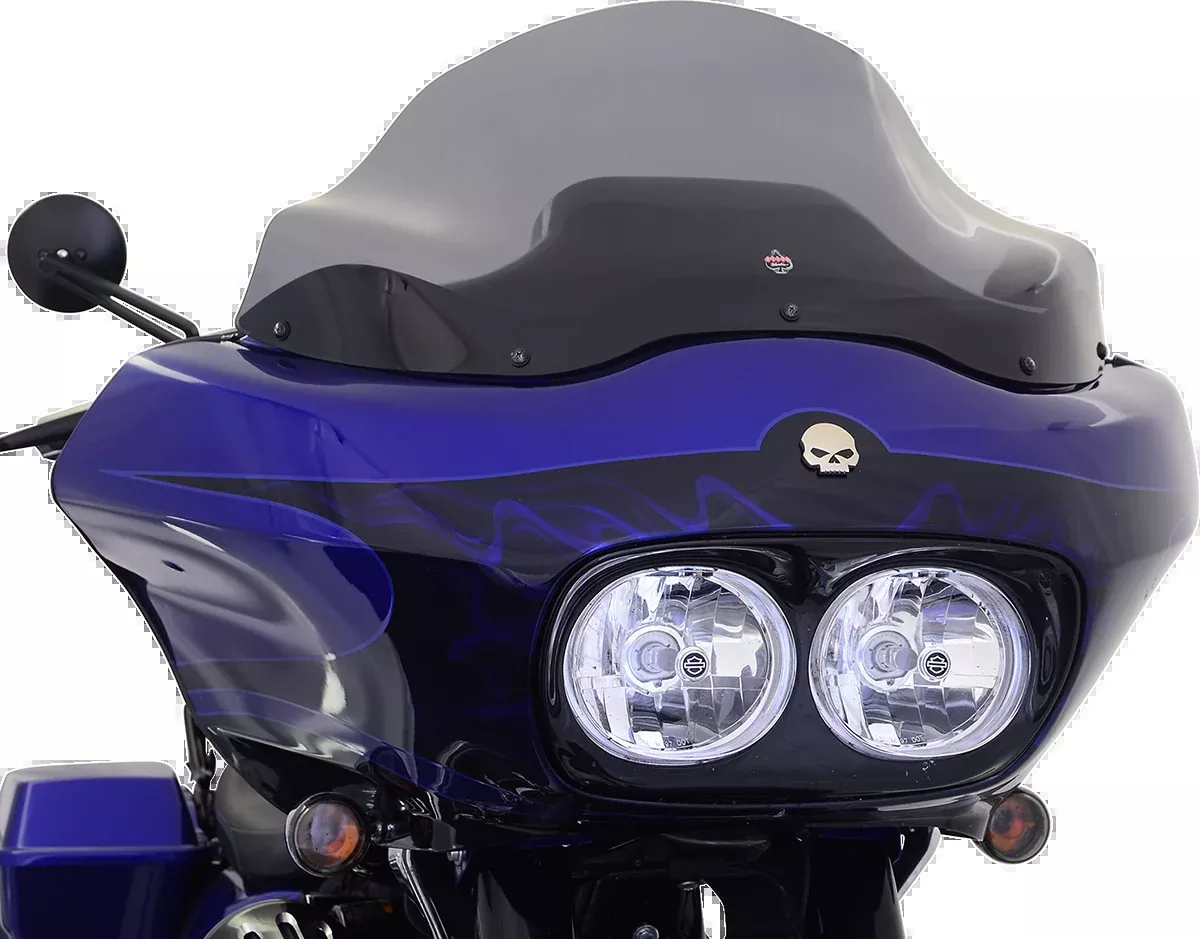 Klock Werks 12'' Dark Smoke Sport Flare Windshield for 1998-13 Harley Road Glide