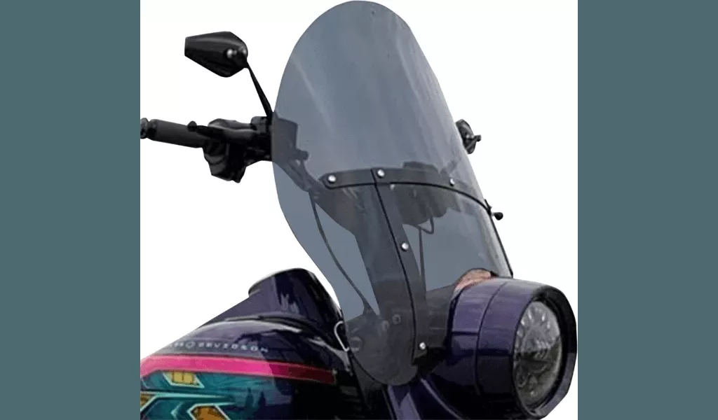 Klock Werks Billboard Flair Windshield for '18-Up Harley Davidson FLHC and Deluxe FLDE - Dark Smoke (Select Size)