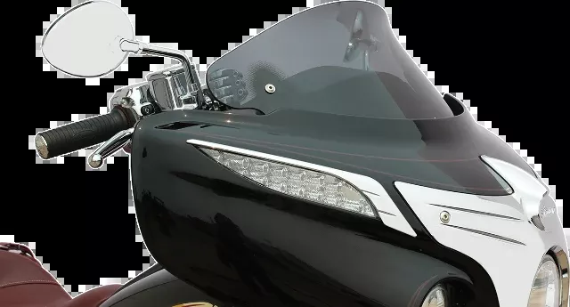 Klock Werks Dark Smoke Flare 10" Windshield 2014-26 Indian Chieftain Roadmaster