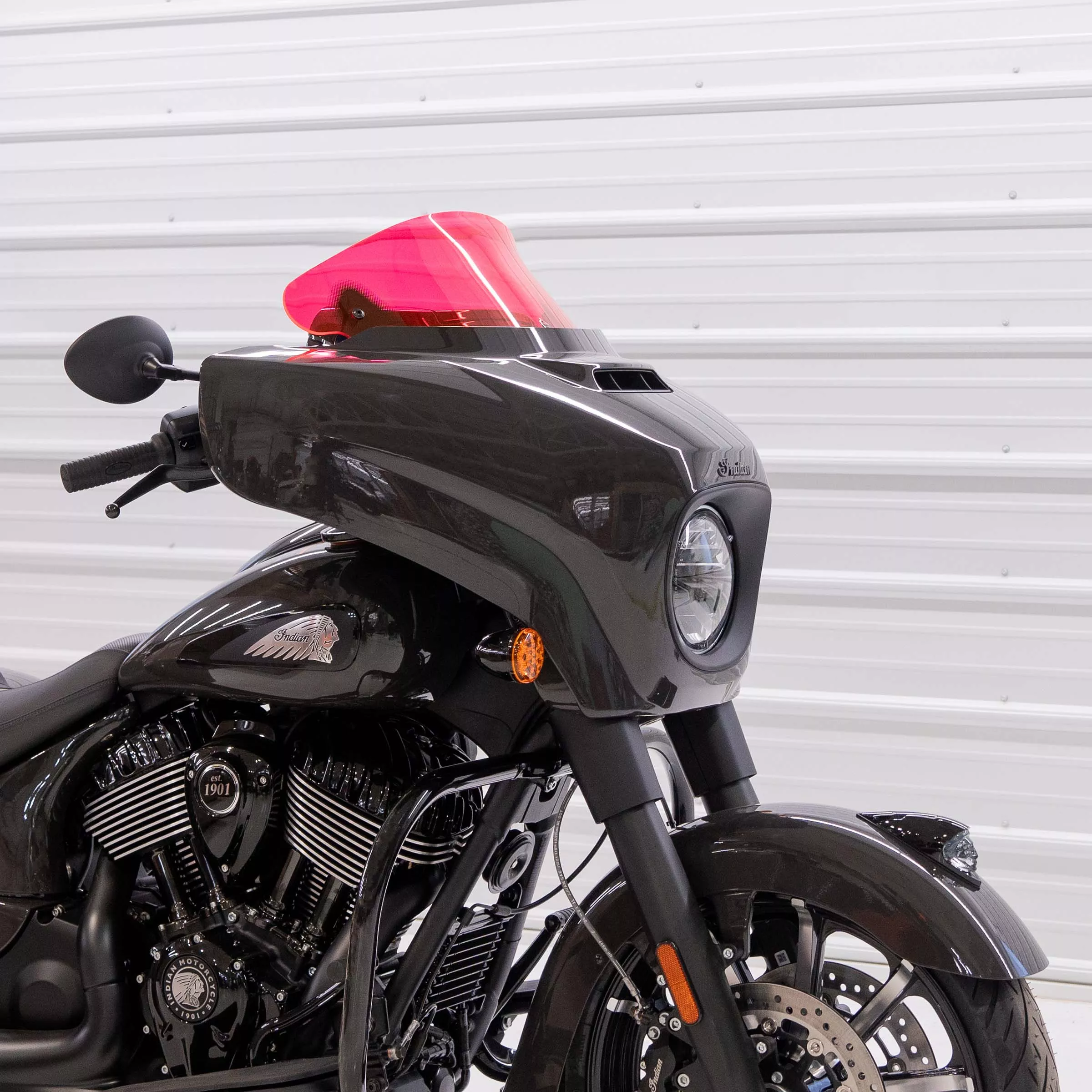 Klock Werks Flare 10" Pink Ice Windshield 2014-26 Indian Chieftain Roadmaster