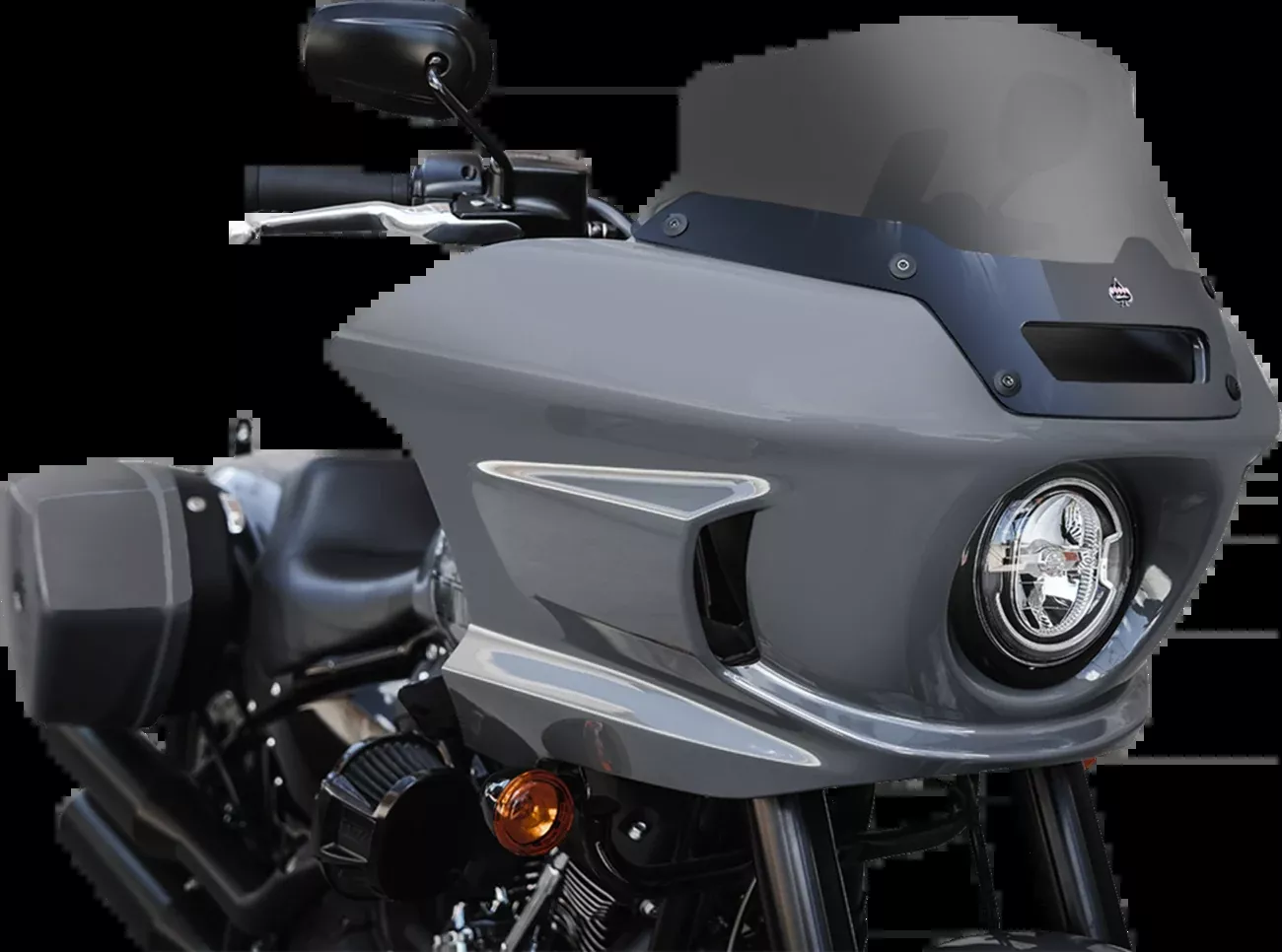 Klock Werks Flare 6" Dark Smoke Windshield for 2022-2026 Harley Low Rider ST