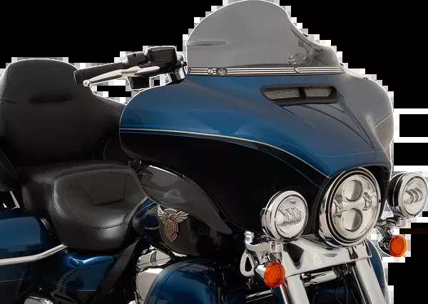 Klock Werks Flare Windshield Trim – Logo – Black Contrast – ’14-’25 FLH