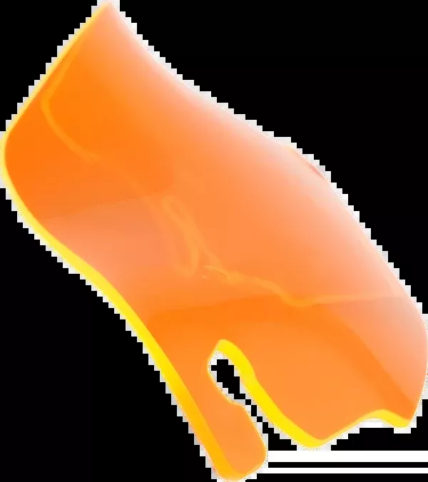 Klock Werks Ice Flare Windshield - 3-1/2" - Orange Ice - '96-'13 FLHT/FLHX
