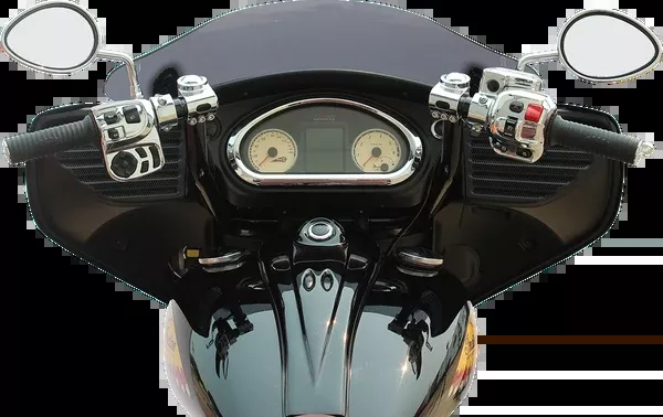 Klock Werks Klip Hanger Handlebar For Indian - 12" - Black/Chrome
