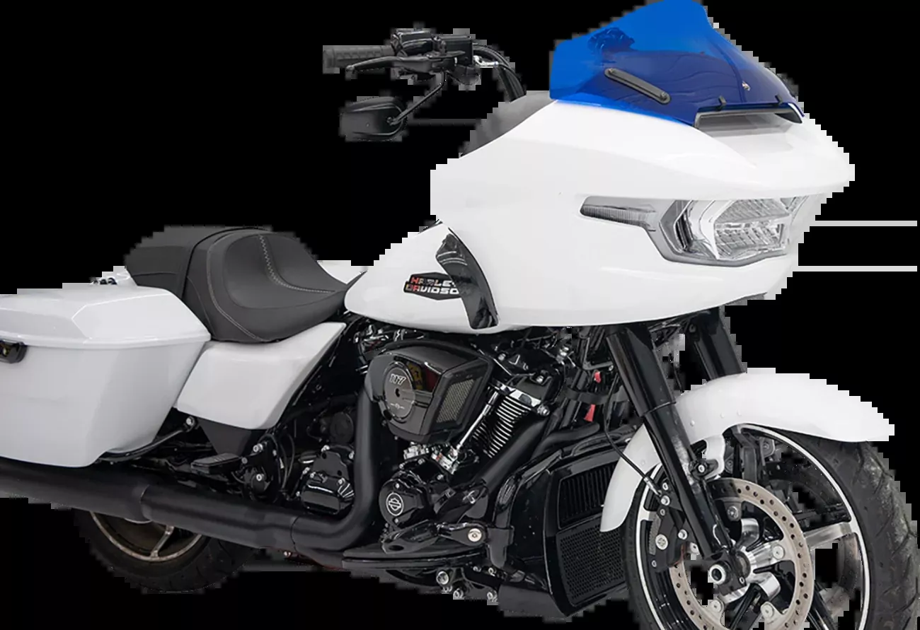 Klock Werks Kolor Flare 10" Blue Windshield for 2023-2026 Harley Road Glide FLTR