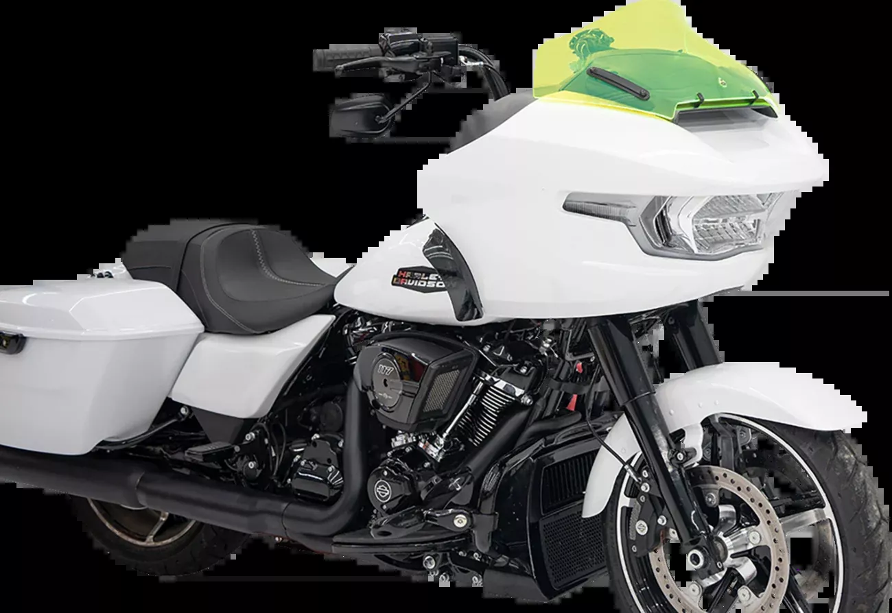 Klock Werks Kolor Flare 10" Green Ice Windshield for 2023-2026 Harley Road Glide
