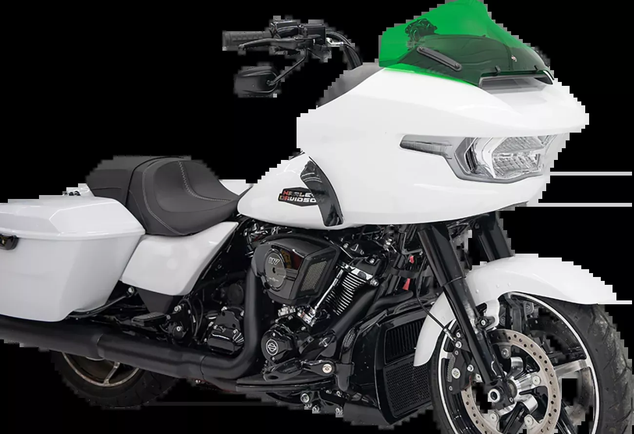 Klock Werks Kolor Flare 10" Green Windshield for 2023-26 Harley Road Glide FLTR