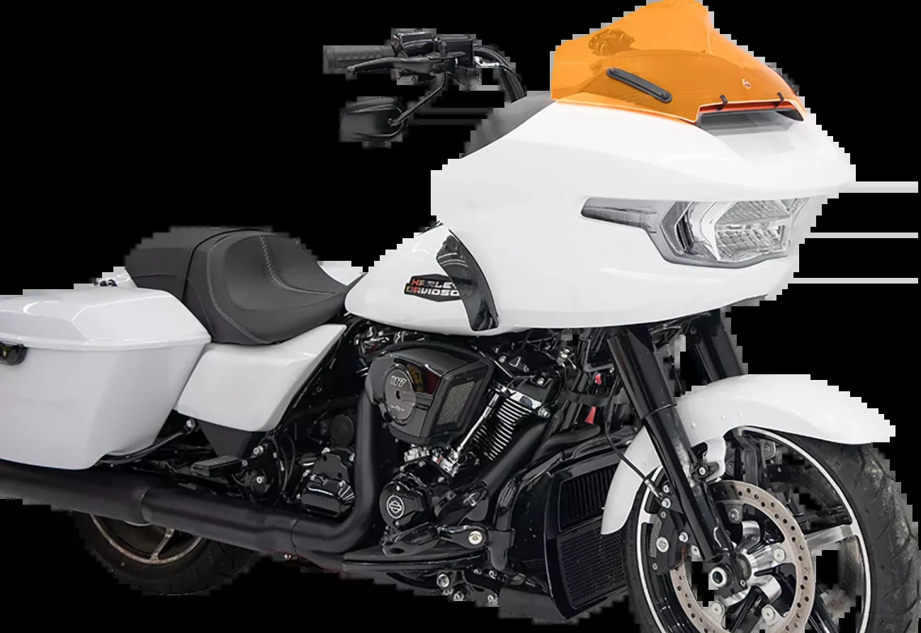 Klock Werks Kolor Flare 10" Orange Ice Windshield for 2023-26 Harley Road Glide