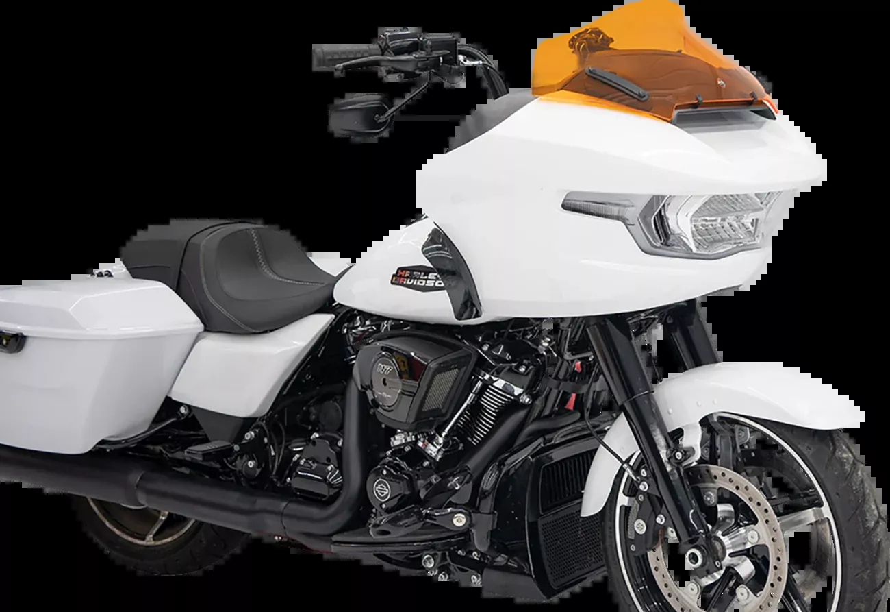 Klock Werks Kolor Flare 10" Orange Windshield for 2023-26 Harley Road Glide FLTR