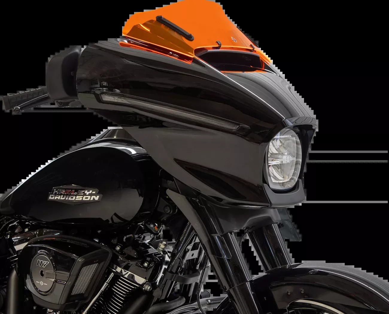 Klock Werks Kolor Flare 6.5" Orange Ice Windshield 2023-2026 Harley Street Glide