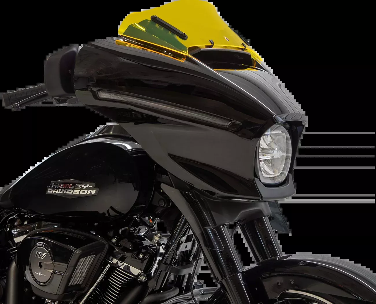 Klock Werks Kolor Flare 6.5" Yellow Ice Windshield 2023-2026 Harley Street Glide