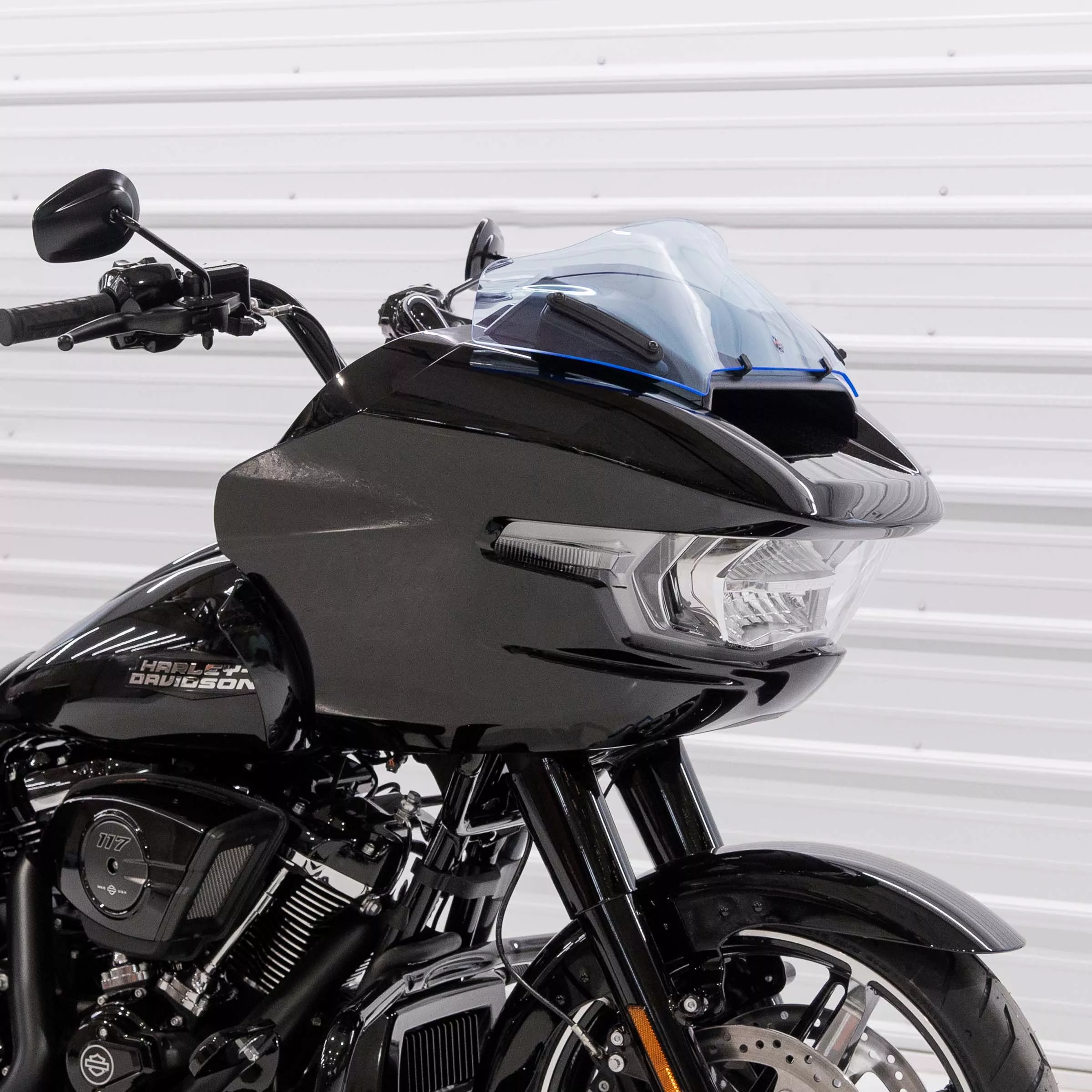 Klock Werks Kolor Flare 8" Blue Ice Windshield for 2023-2026 Harley Road Glide