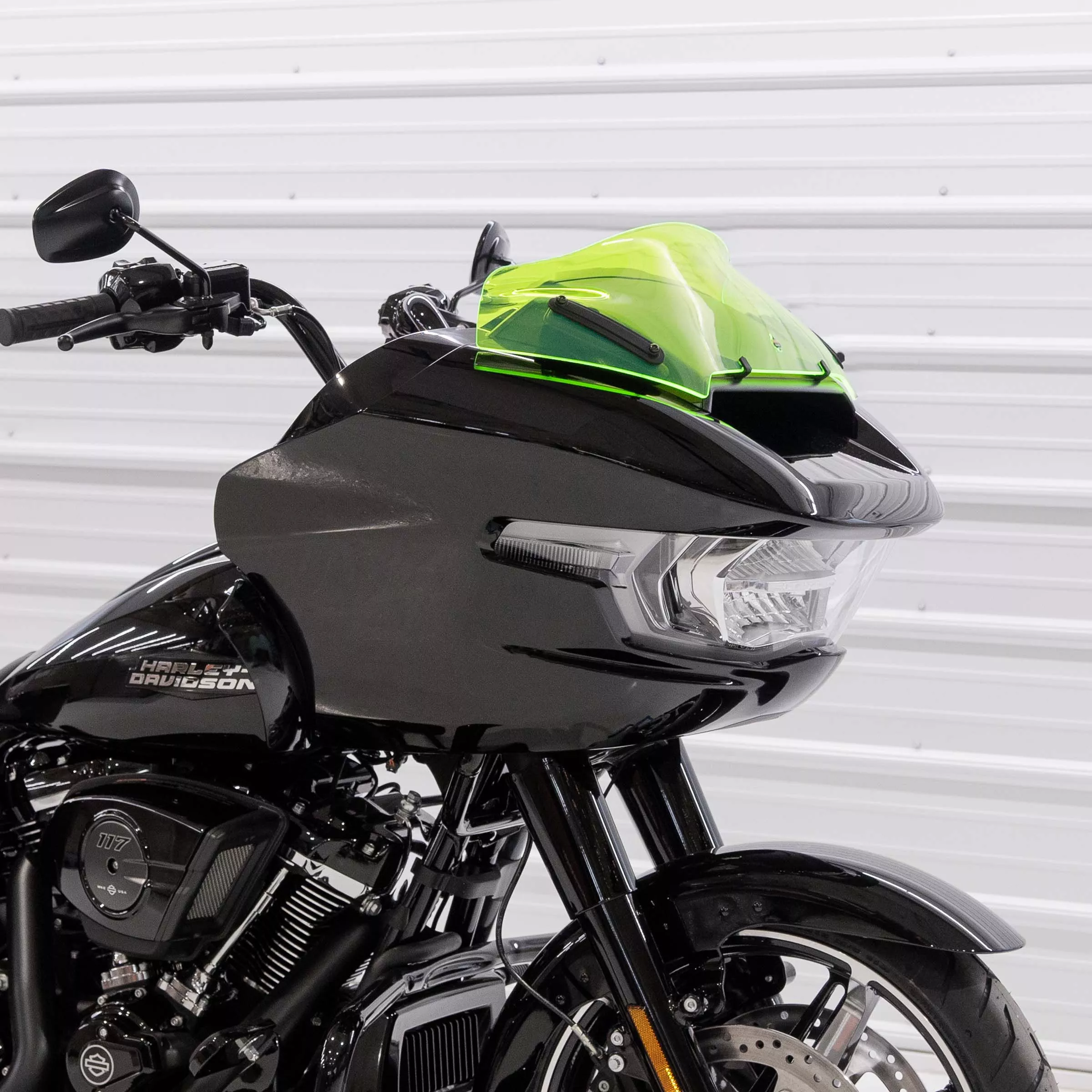 Klock Werks Kolor Flare 8" Green Ice Windshield for 2023-2026 Harley Road Glide