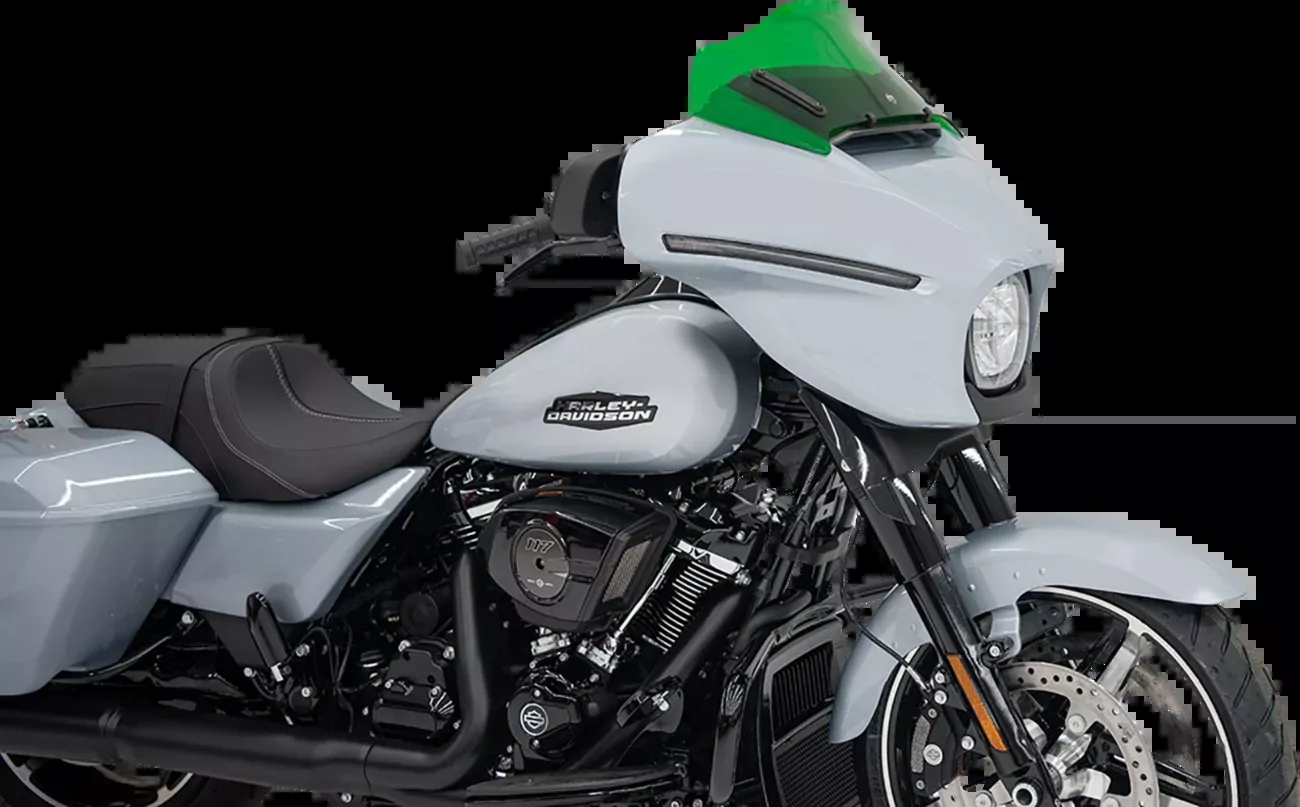 Klock Werks Kolor Flare 8″ Green Windshield fits 2023-2026 Harley Street Glide