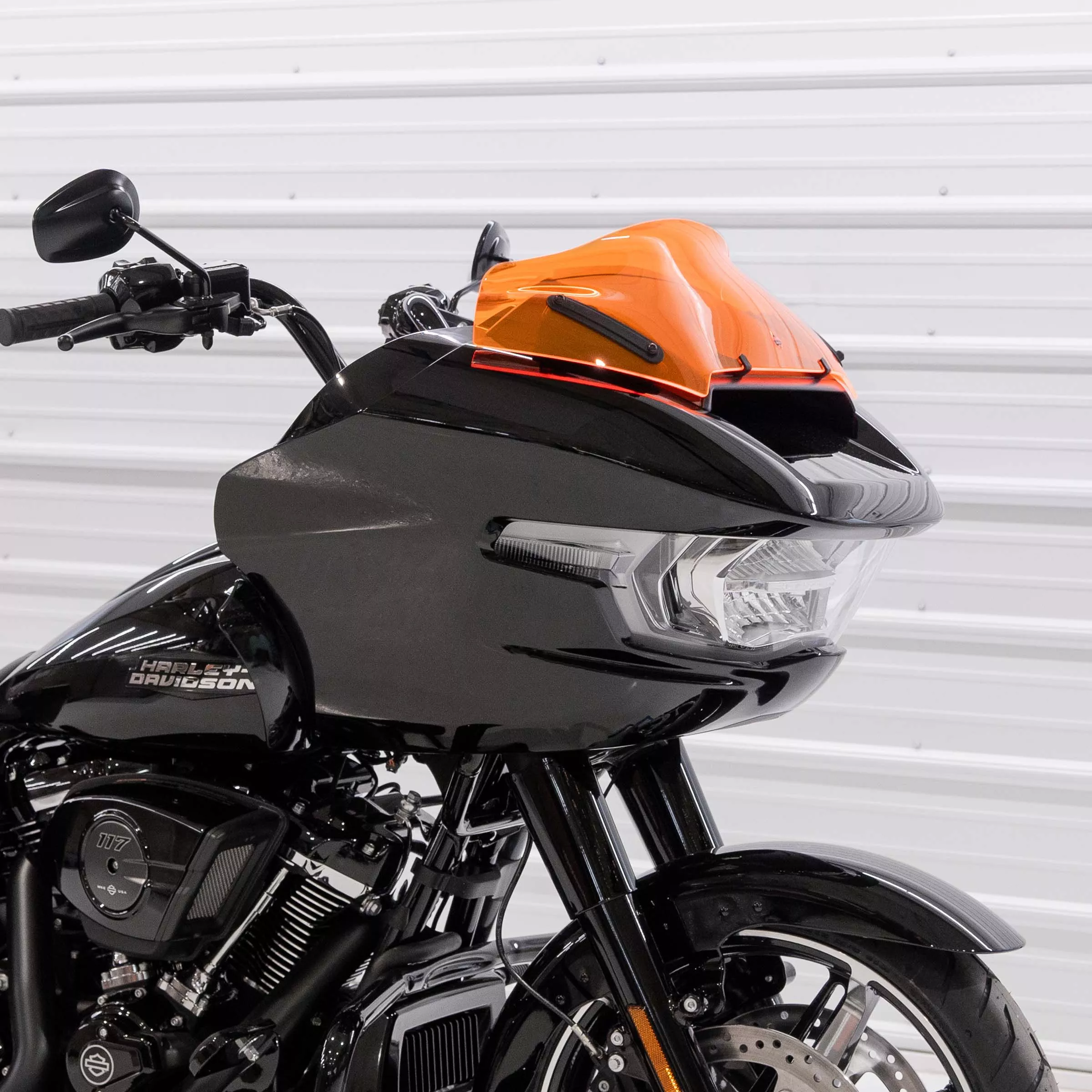 Klock Werks Kolor Flare 8" Orange Ice Windshield for 2023-2026 Harley Road Glide