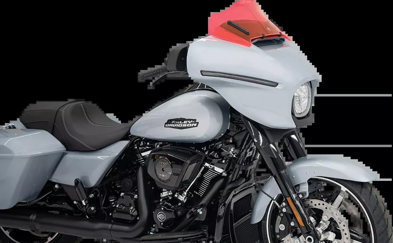 Klock Werks Kolor Flare 8" Pink Ice Windshield for 2023-26 Harley Street Glide