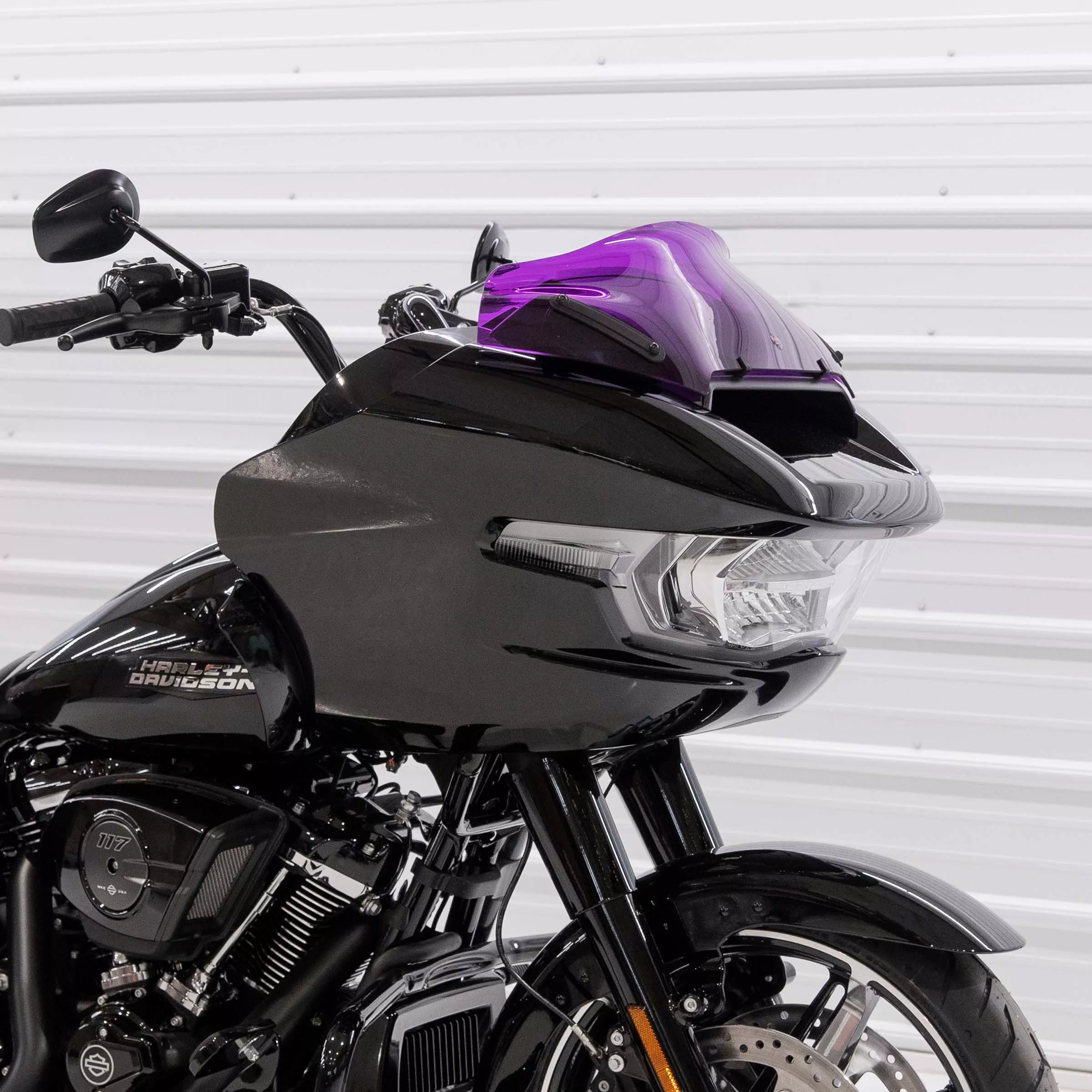 Klock Werks Kolor Flare 8" Purple Windshield for 2023-26 Harley Road Glide FLTR