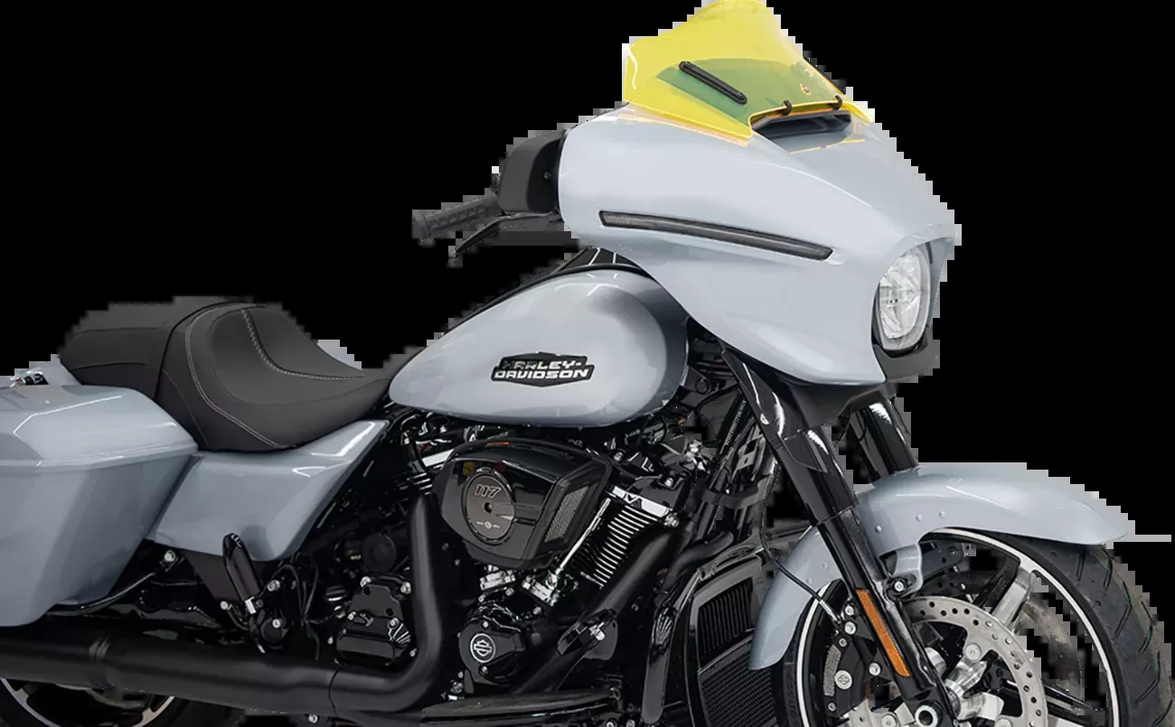 Klock Werks Kolor Flare 8″ Yellow Ice Windshield for 2023-26 Harley Street Glide