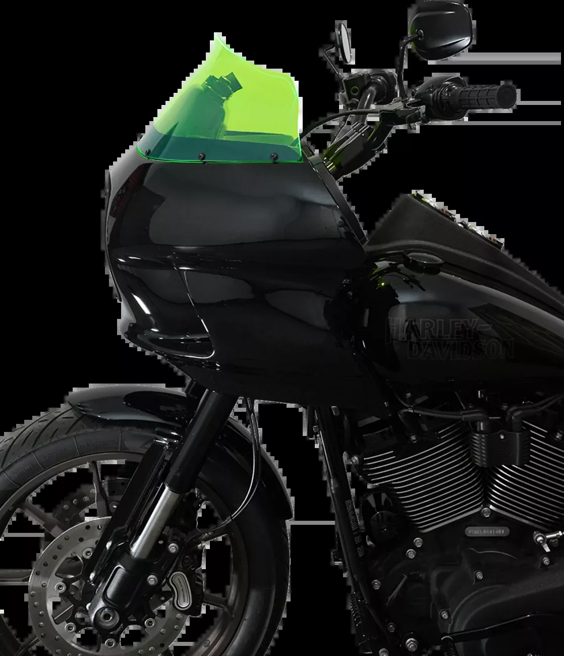 Klock Werks Kolor Flare 9" Green Ice Windshield fits Harley FXRP Style Fairing