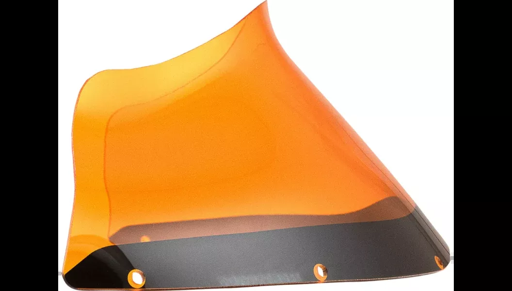 Klock Werks Kolor Flare 9" Orange Windshield 4 Harley FXRP