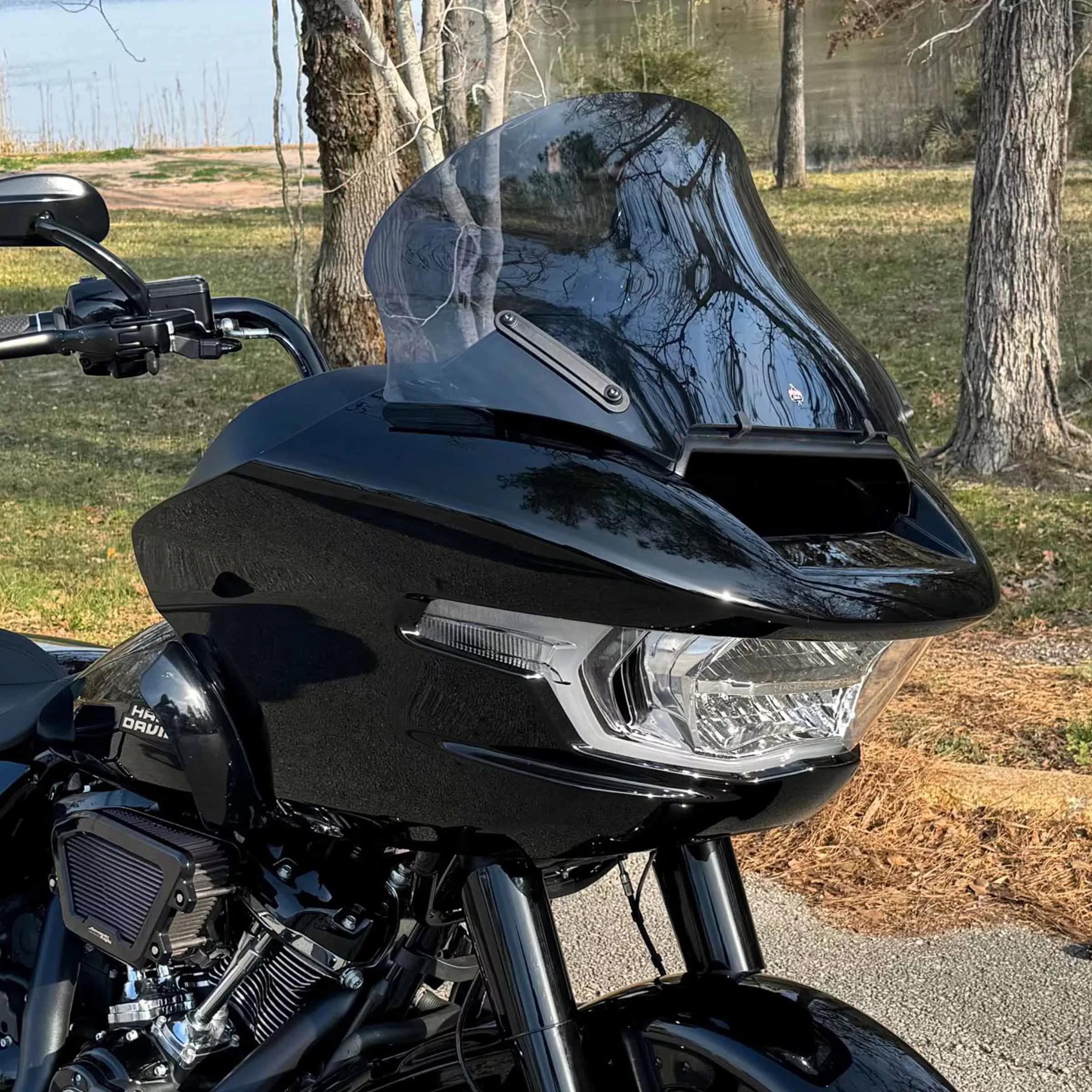 Klock Werks Pro Tour Flare 13.5" Dark Smoke Windshield 2023-26 Harley Road Glide