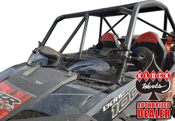 Klock Werks UTV Dark Smoke Flare Windshield 14-19 Polaris RSpec KW05-01-0529-DS